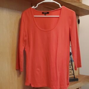 Vibrant Red Long Sleeve Women's Top